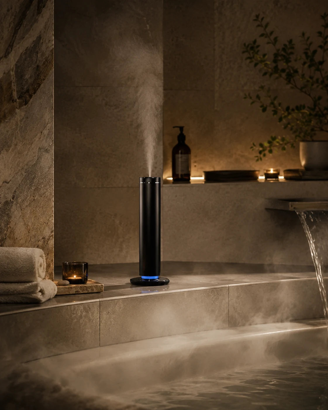 Spa bathroom with Borisov Home diffuser